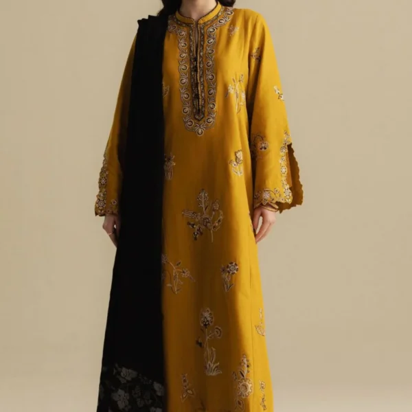 Unstiched Embrioded 3pcs